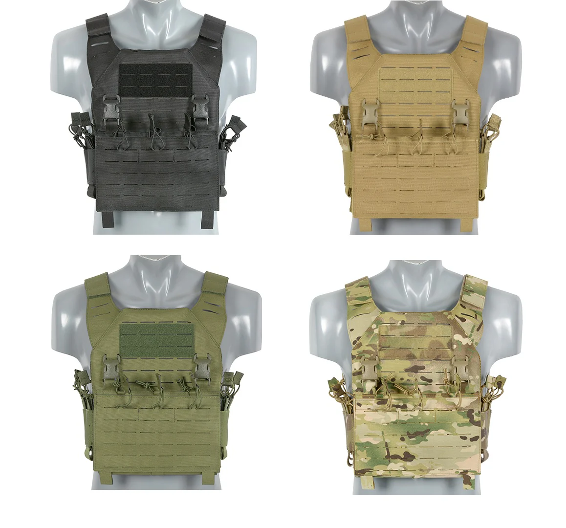 8Fields - Laser-Cut “Buckle Up" Recon Plate Carrier with AR15/AK Magazine Pouch