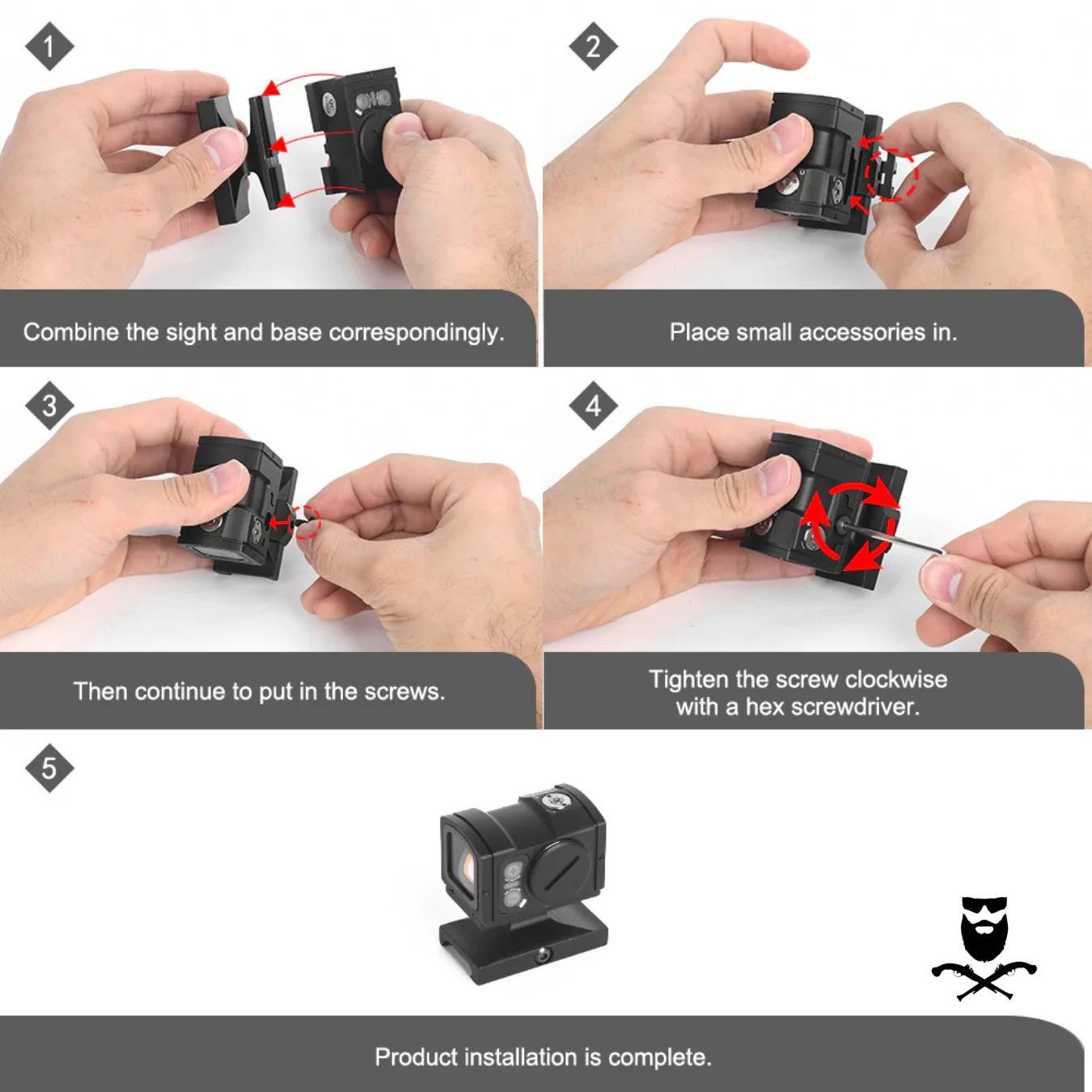 AIM-O ACRO P-2 Red Dot - Black - Image 7
