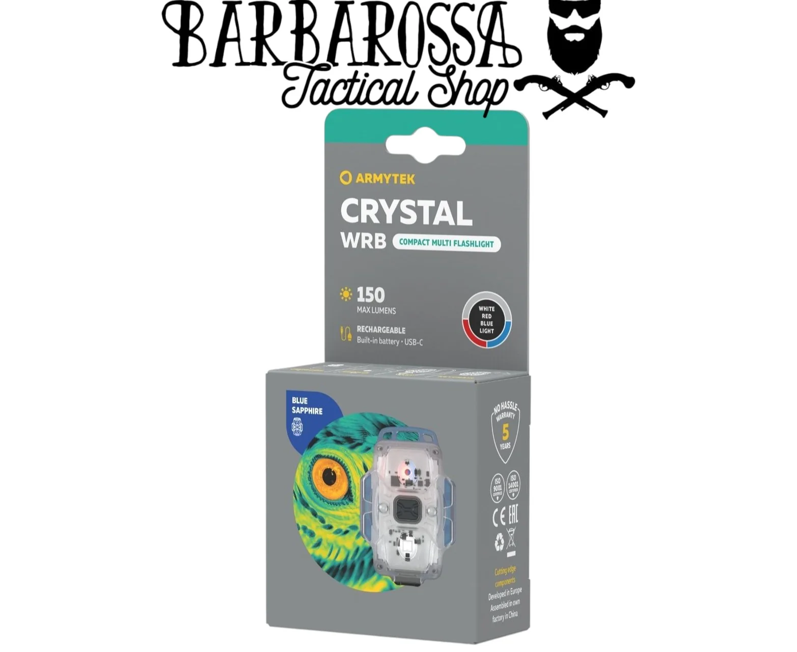 Armytek Crystal WRB Blue (USB-C) 150 Lumens - Image 4