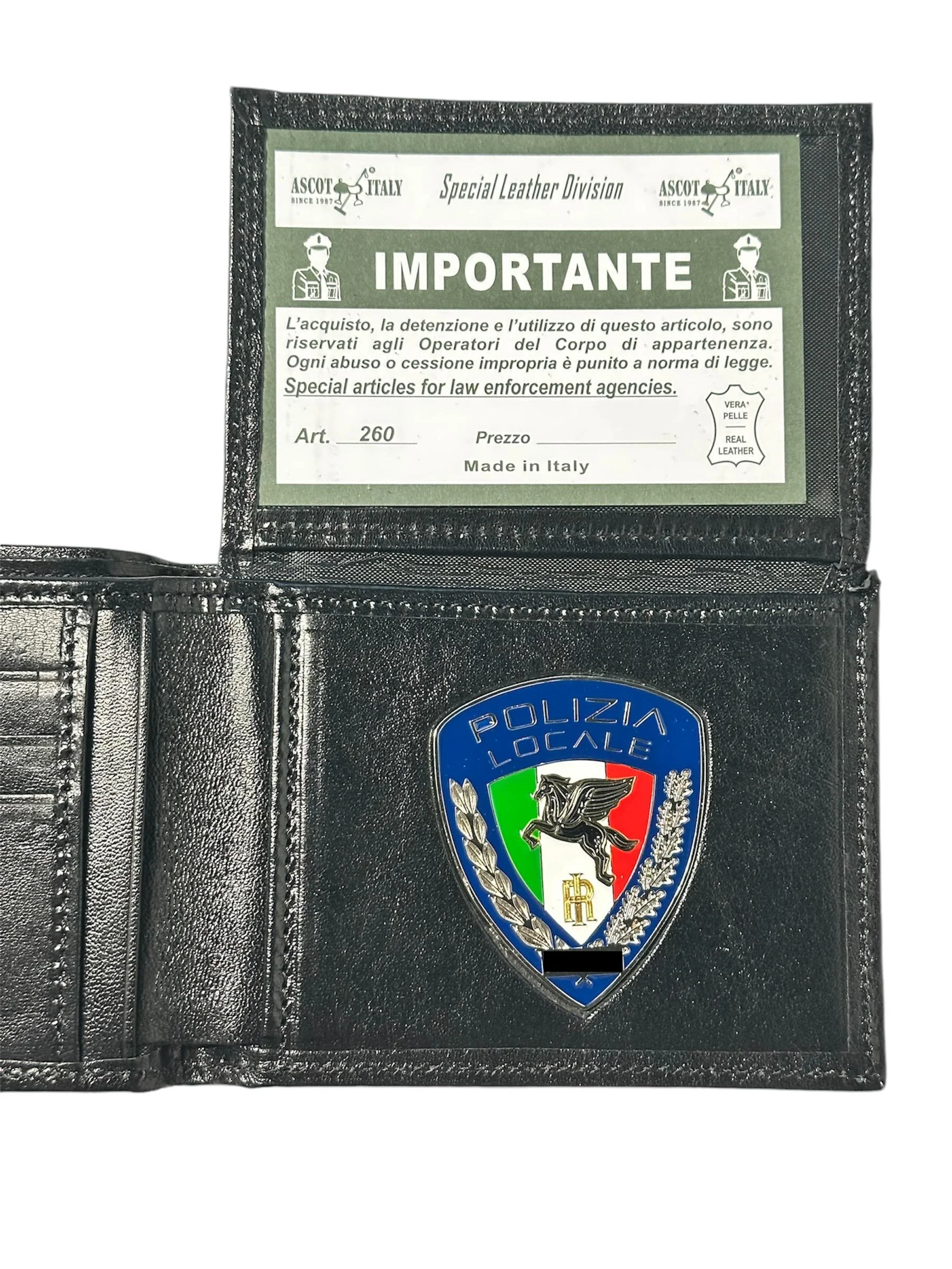 Ascot - Portafoglio con Distintivo Polizia Locale Pegaso - Image 2