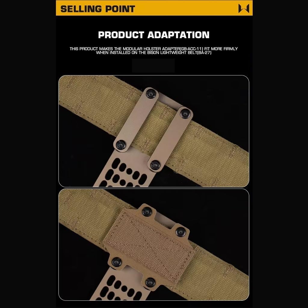 Bison Lightweight Belt Holster Adapter Velcro - Image 6