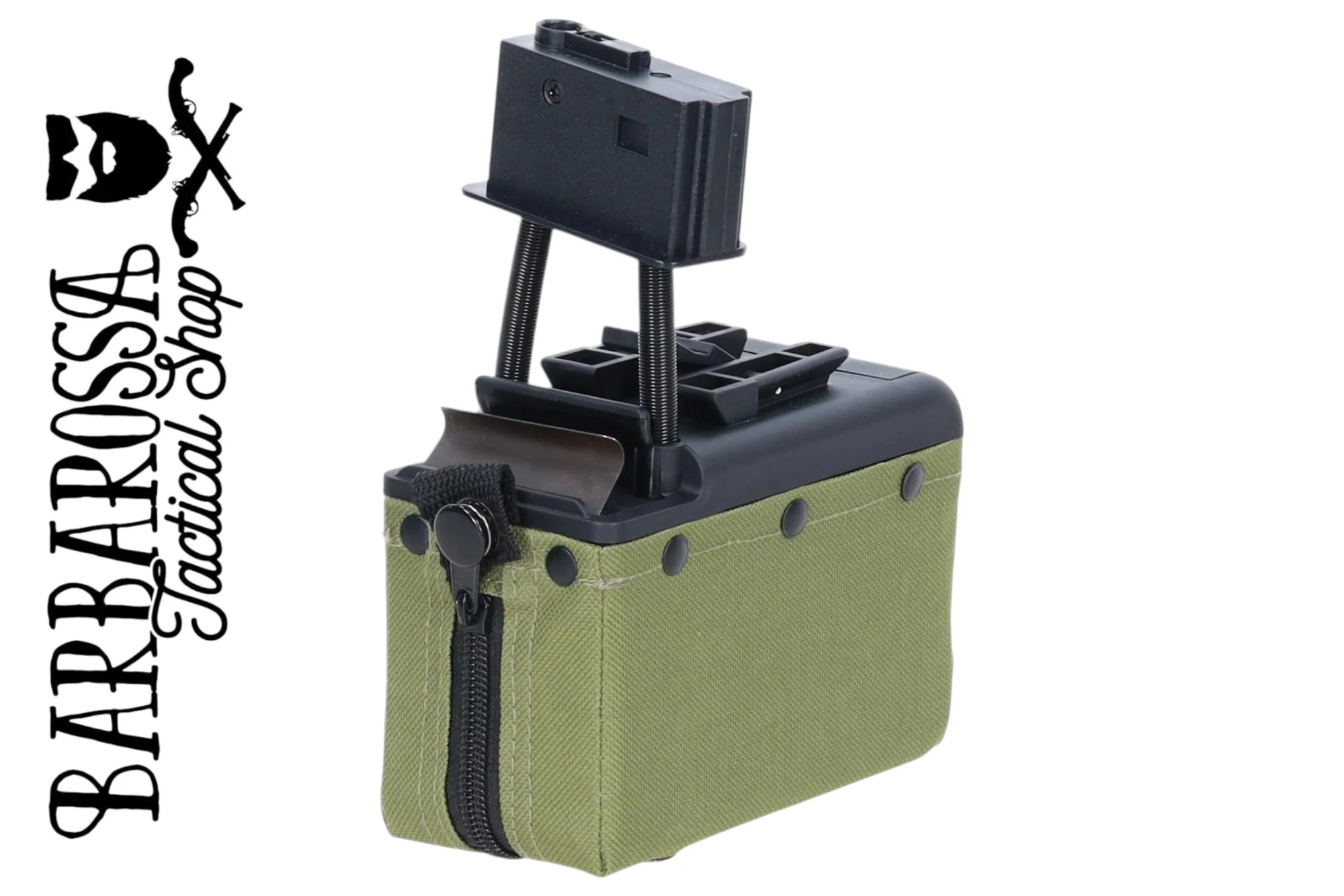 Box type magazine 1500 BBs Specna Arms x A&K for M249 Ranger Green
