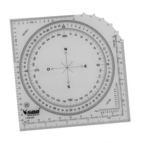 Coordinatometro Militare con varie scale in PVC