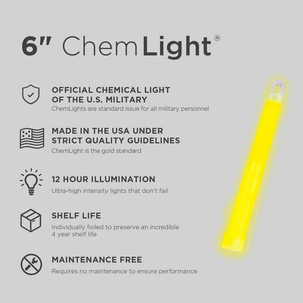 Cyalume CHEMLIGHT Giallo - Durata 12H 6" - Image 3