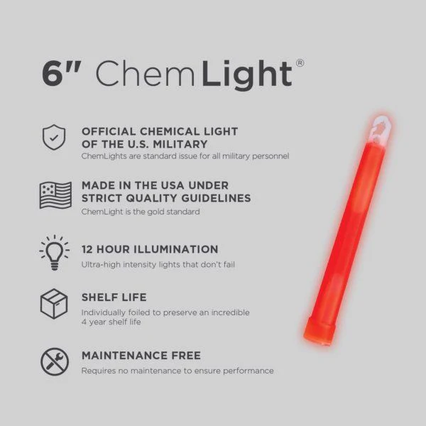 Cyalume CHEMLIGHT Rosso - Durata 12H 6" - Image 3