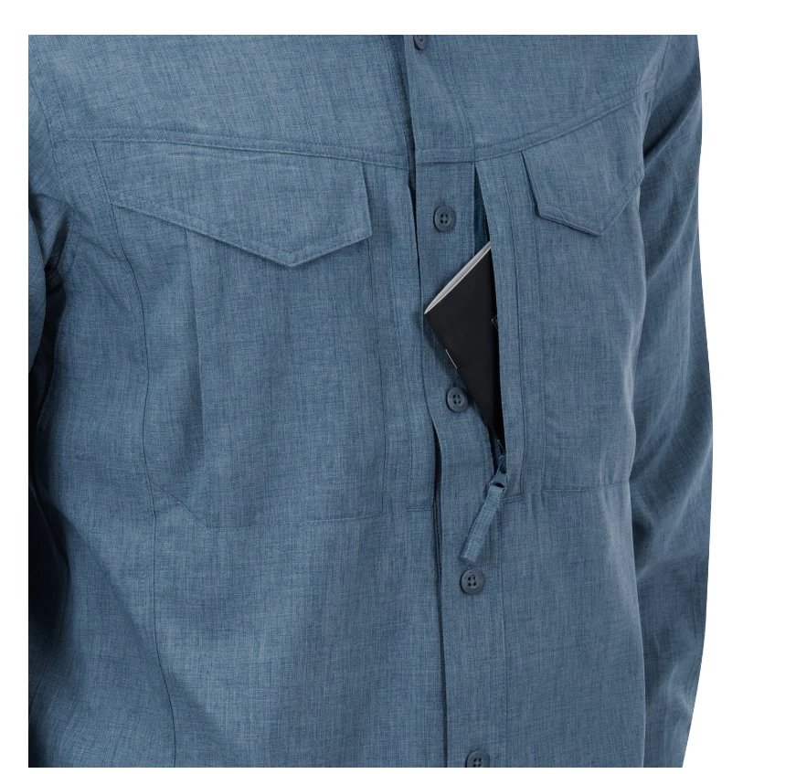 Defender MK2 Gentleman Shirt® - Melange Blue - Image 5
