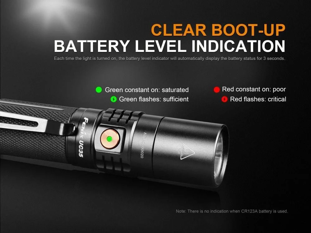 Fenix Torcia UC35 V2.0 LED Ricaricabile - 1000 Lumens - Image 7