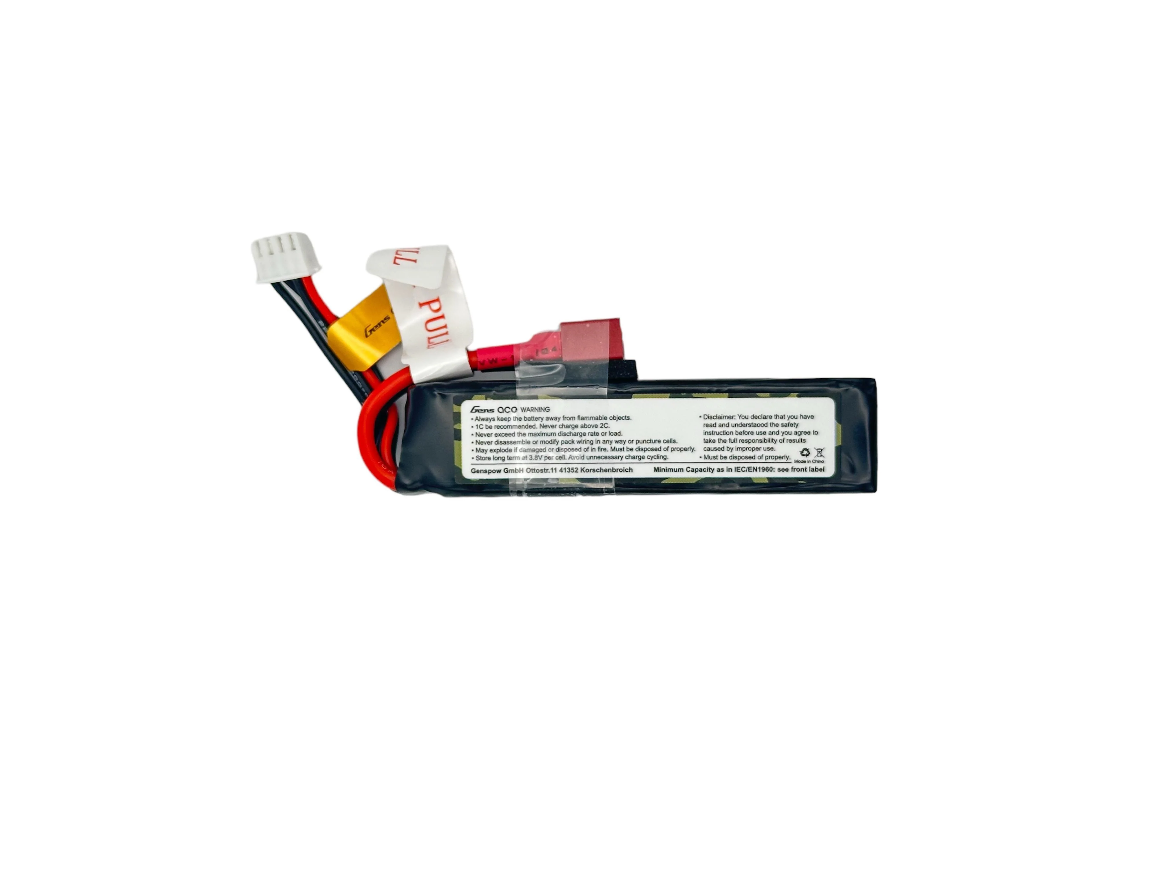 Gens Ace - Lipo 11.1v 800mAh - Deans - Image 2