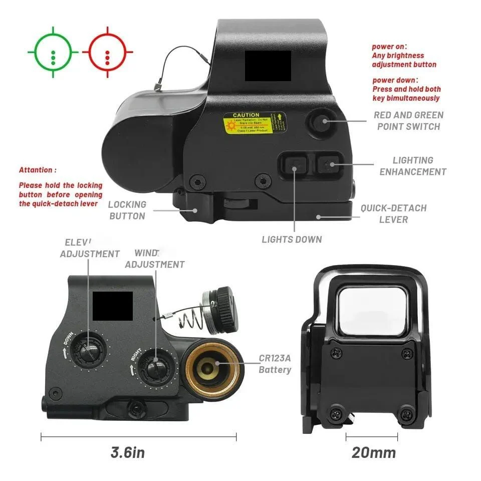 HHS Kit EXPS + Magnifier Style G33 3x - Black - Image 9