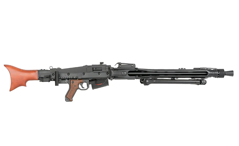 MG42 Full Metal AEG Machine Gun Replica - Real Wood [AGM]