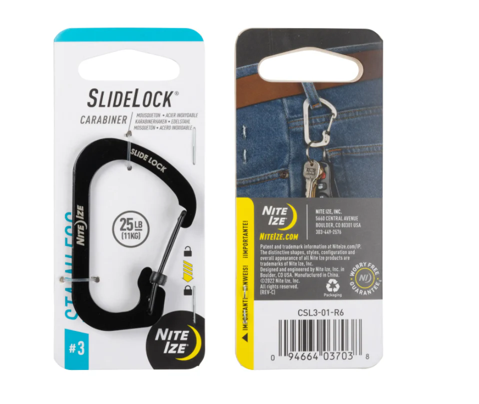 Nite Ize - Slidelock 3 Carabiner Steel - Black