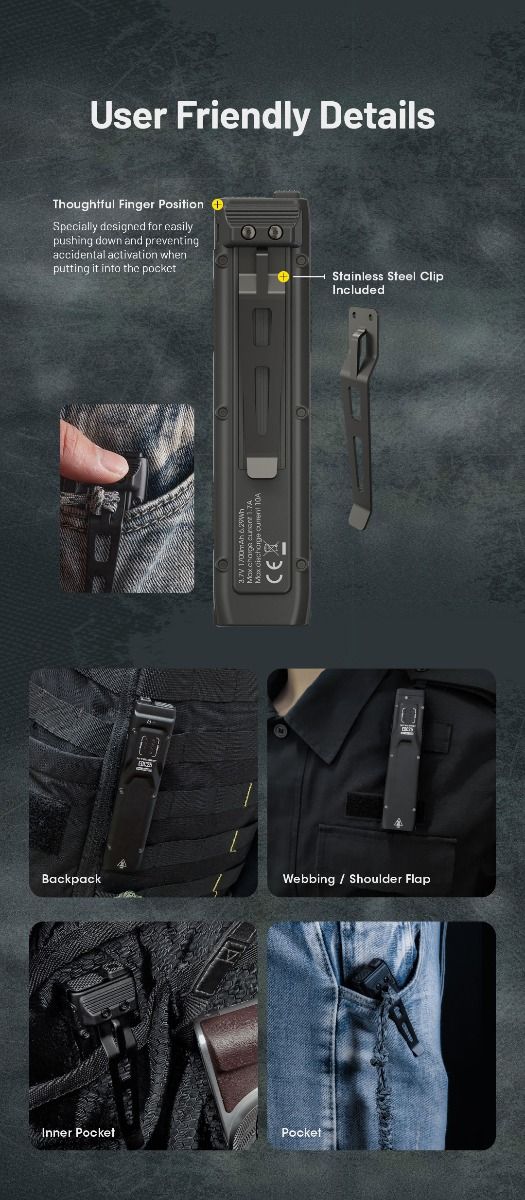 Nitecore - EDC25 3000 Lumen - Ultra Slim - Torcia Tattica 300 Metri - Image 11