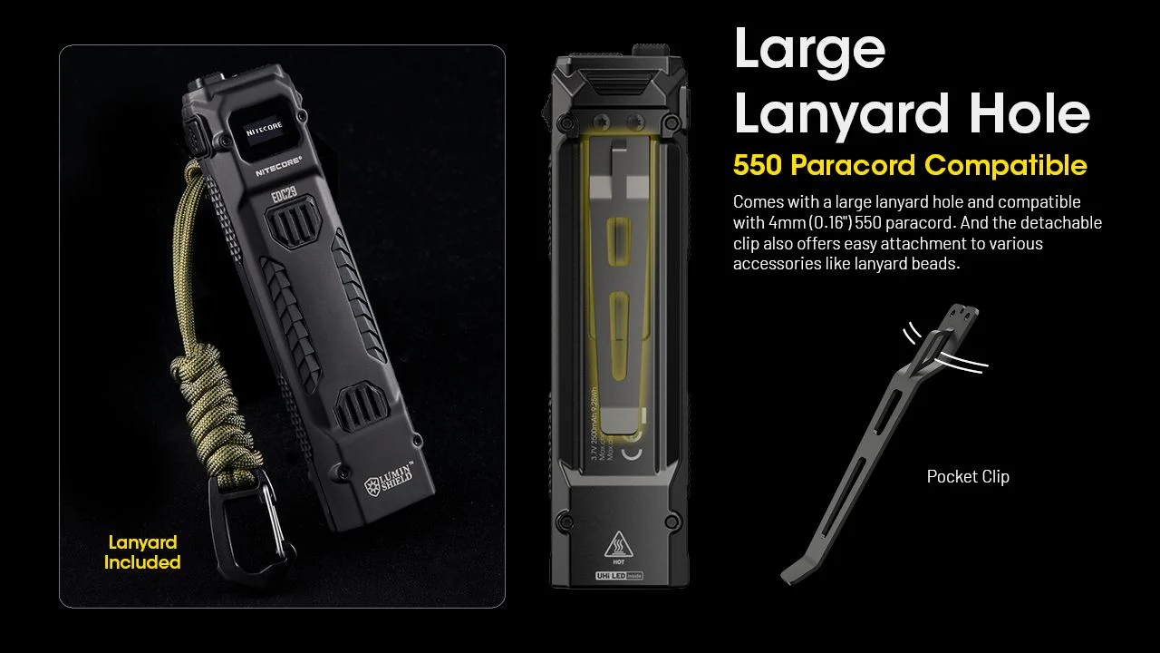 Nitecore - EDC29 - Torcia Ricaricabile USB - 6500 lumens e 400 metri - Torcia Led - Image 19
