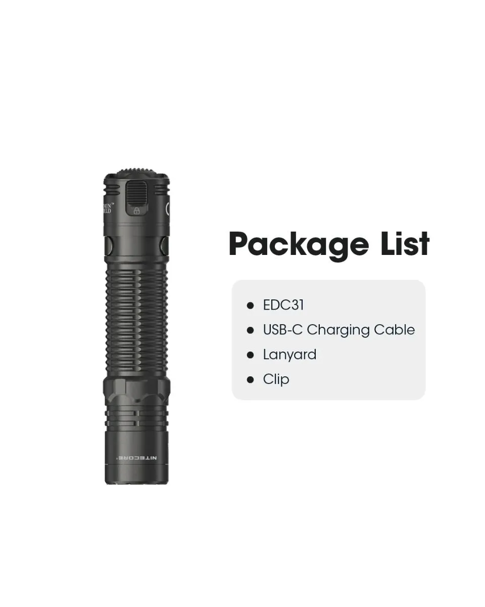Nitecore - EDC31 3500 Lumen - 380 metri - Ricaricabile EDC - Image 17