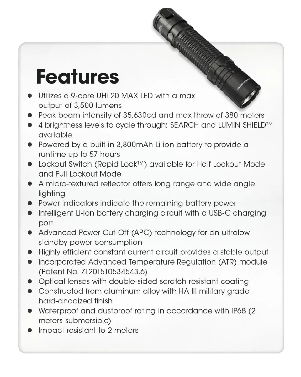 Nitecore - EDC31 3500 Lumen - 380 metri - Ricaricabile EDC - Image 18