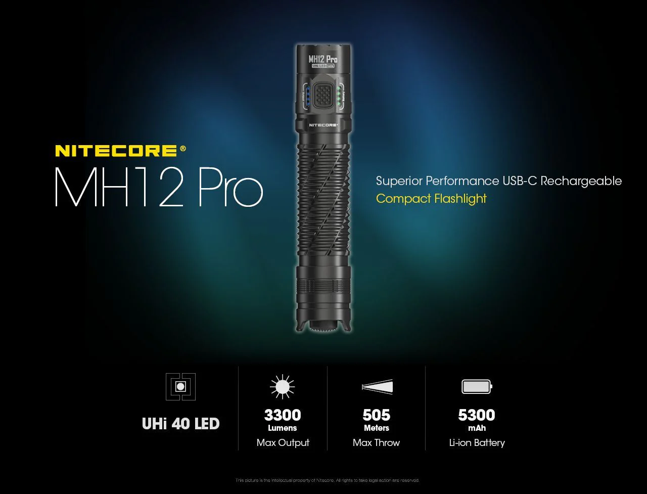 Nitecore - MH12 Pro - Ricaricabile USB - 3300 lumens e 505 metri - Image 4