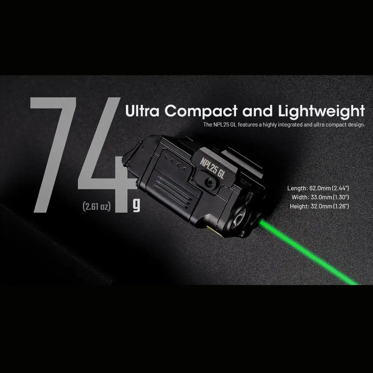 Nitecore - NPL25 GL - Green Laser Tactical Light 900 lumens e 255 metri - Image 12