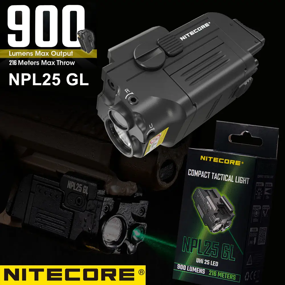 Nitecore - NPL25 GL - Green Laser Tactical Light 900 lumens e 255 metri - Image 4
