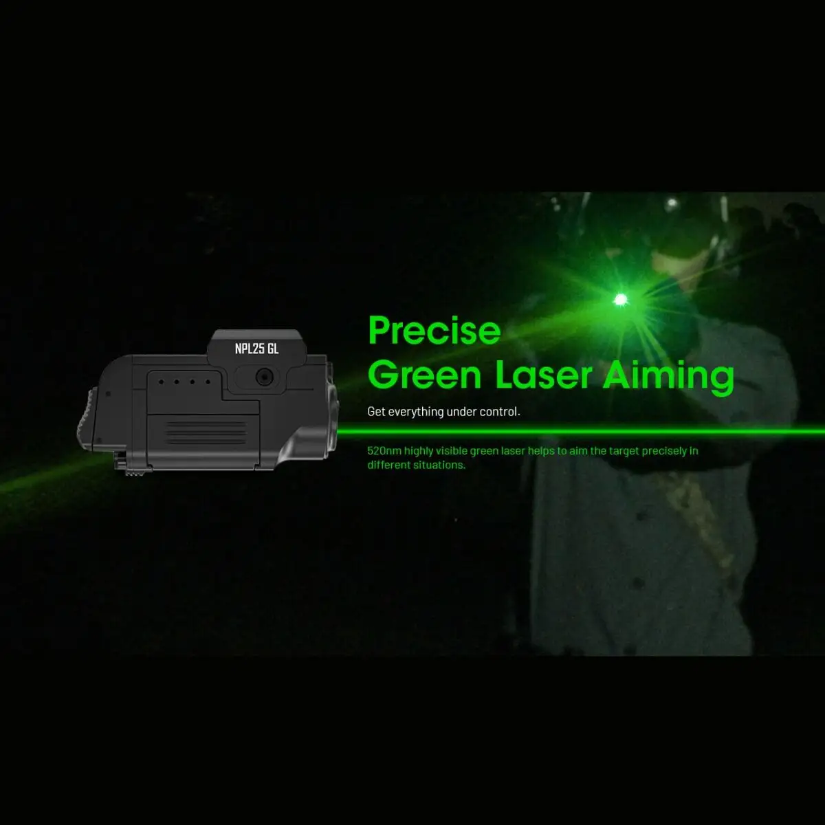 Nitecore - NPL25 GL - Green Laser Tactical Light 900 lumens e 255 metri - Image 5