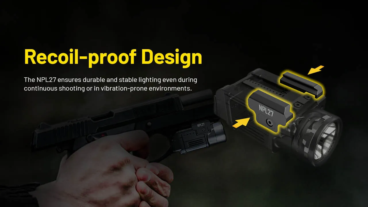 Nitecore - NPL27 Weapon Light 650 lumens e 410 metri - Image 11