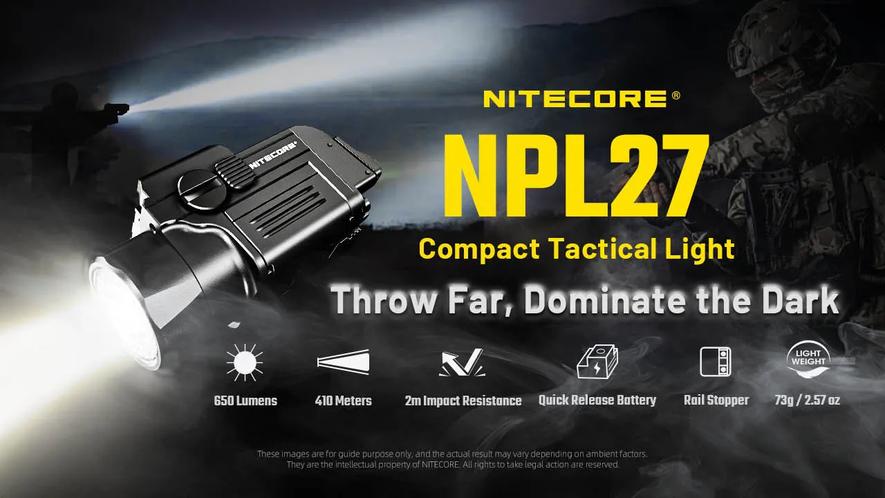 Nitecore - NPL27 Weapon Light 650 lumens e 410 metri - Image 5