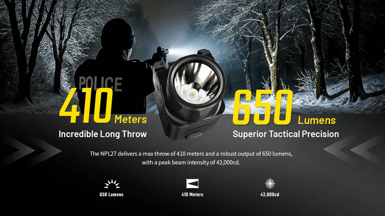 Nitecore - NPL27 Weapon Light 650 lumens e 410 metri - Image 7
