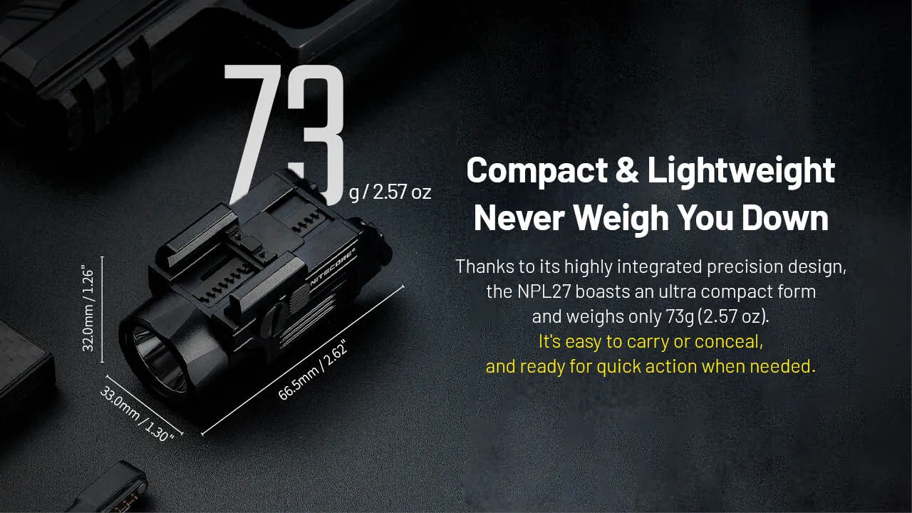 Nitecore - NPL27 Weapon Light 650 lumens e 410 metri - Image 8