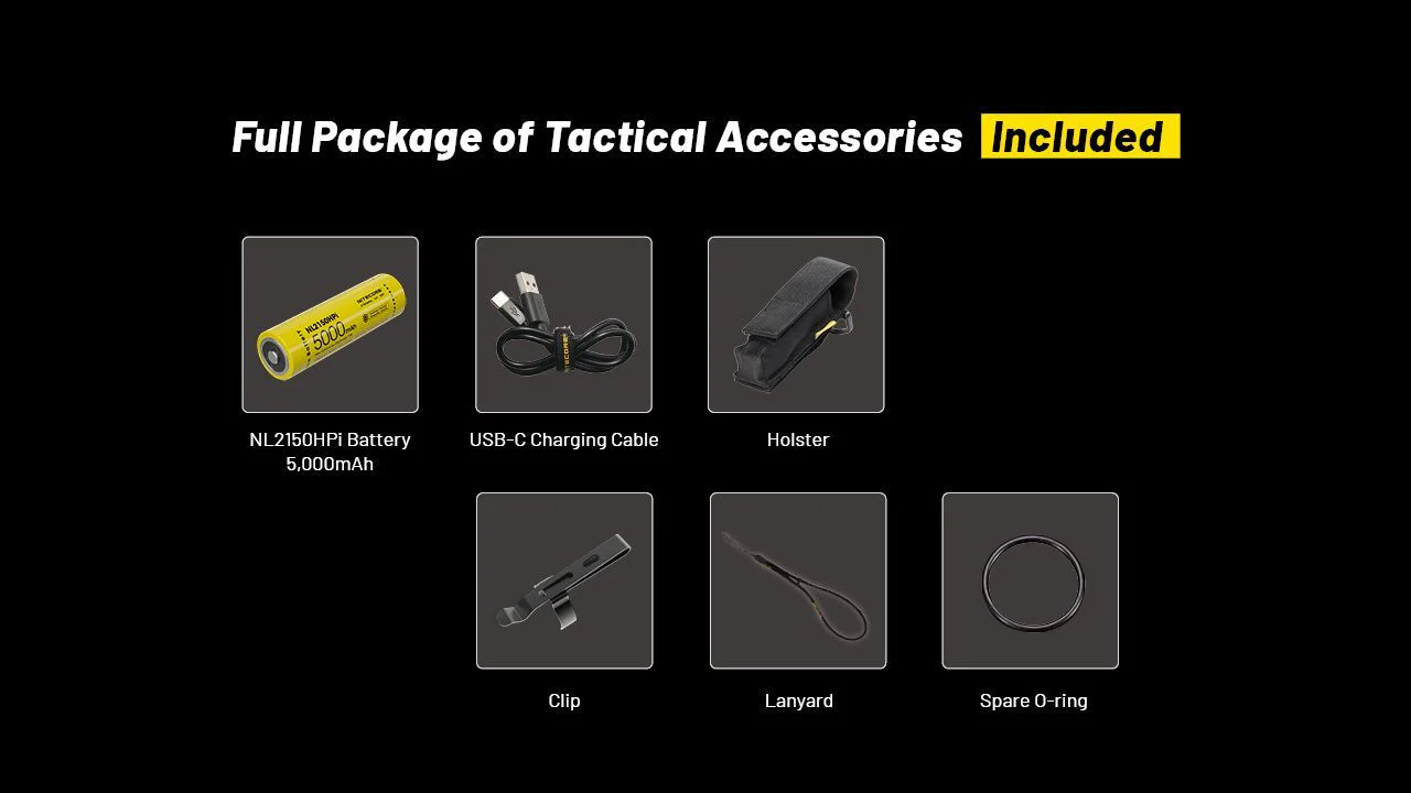 Nitecore - P23i Torcia Tattica Ricaricabile USB-C - 3000 Lumens - 470 Metri - Image 5