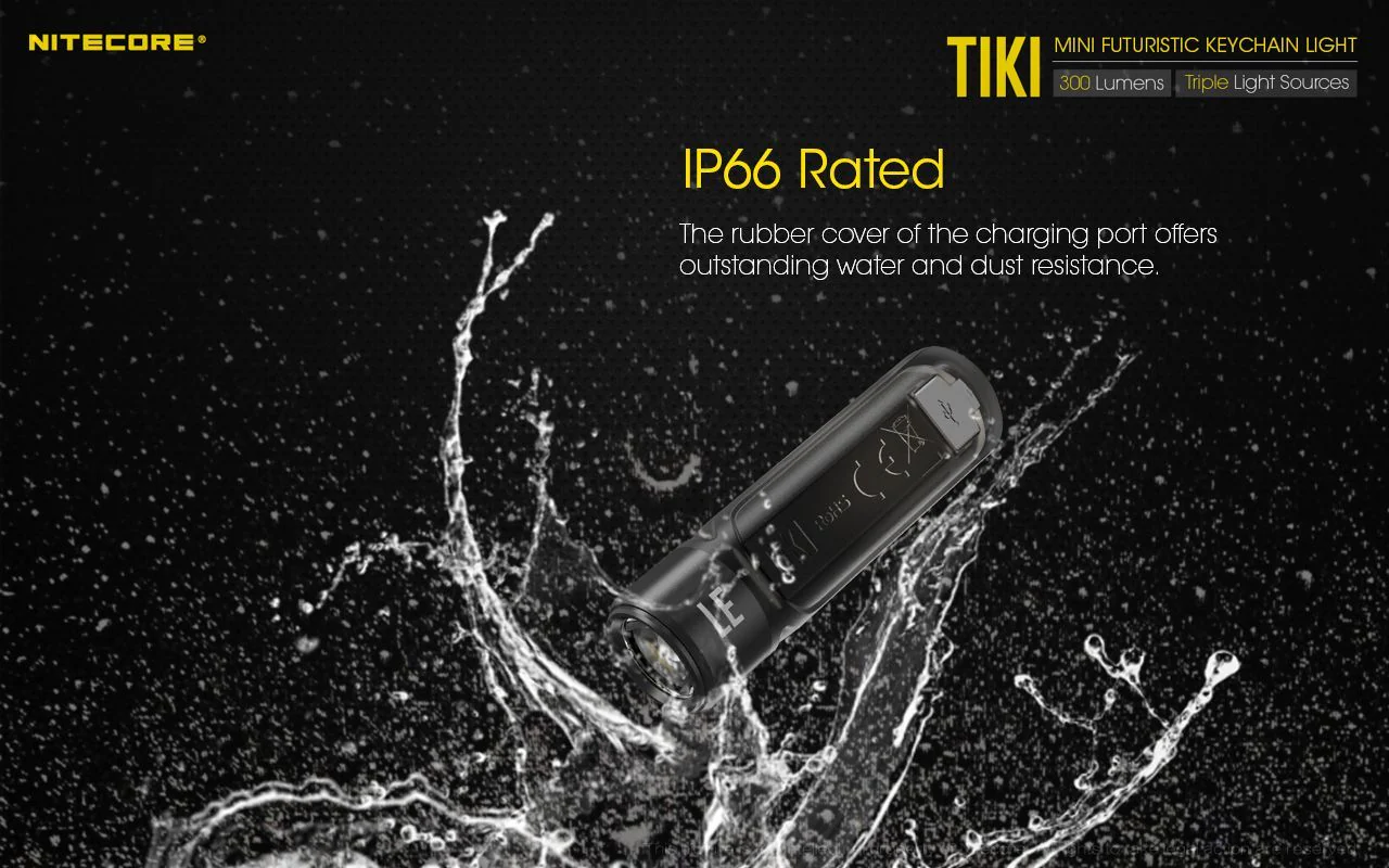 Nitecore - TIKI LE - Portachiavi Ricaricabile USB + Rosso/Blu - 300 lumens - Image 7