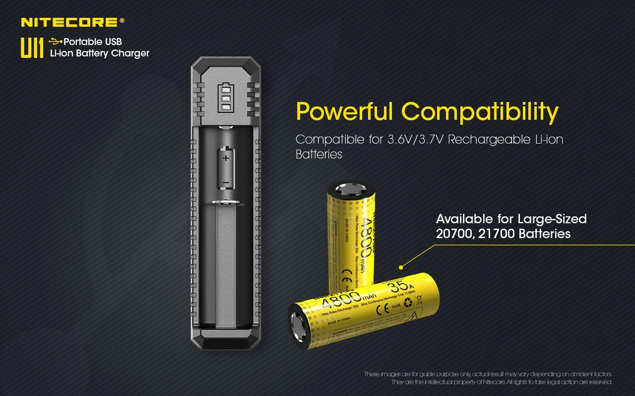 Nitecore - UI1 - Caricabatterie Universale - per Li-ion e IMR 18650, 21700, 14500 e RCR123 - Image 10