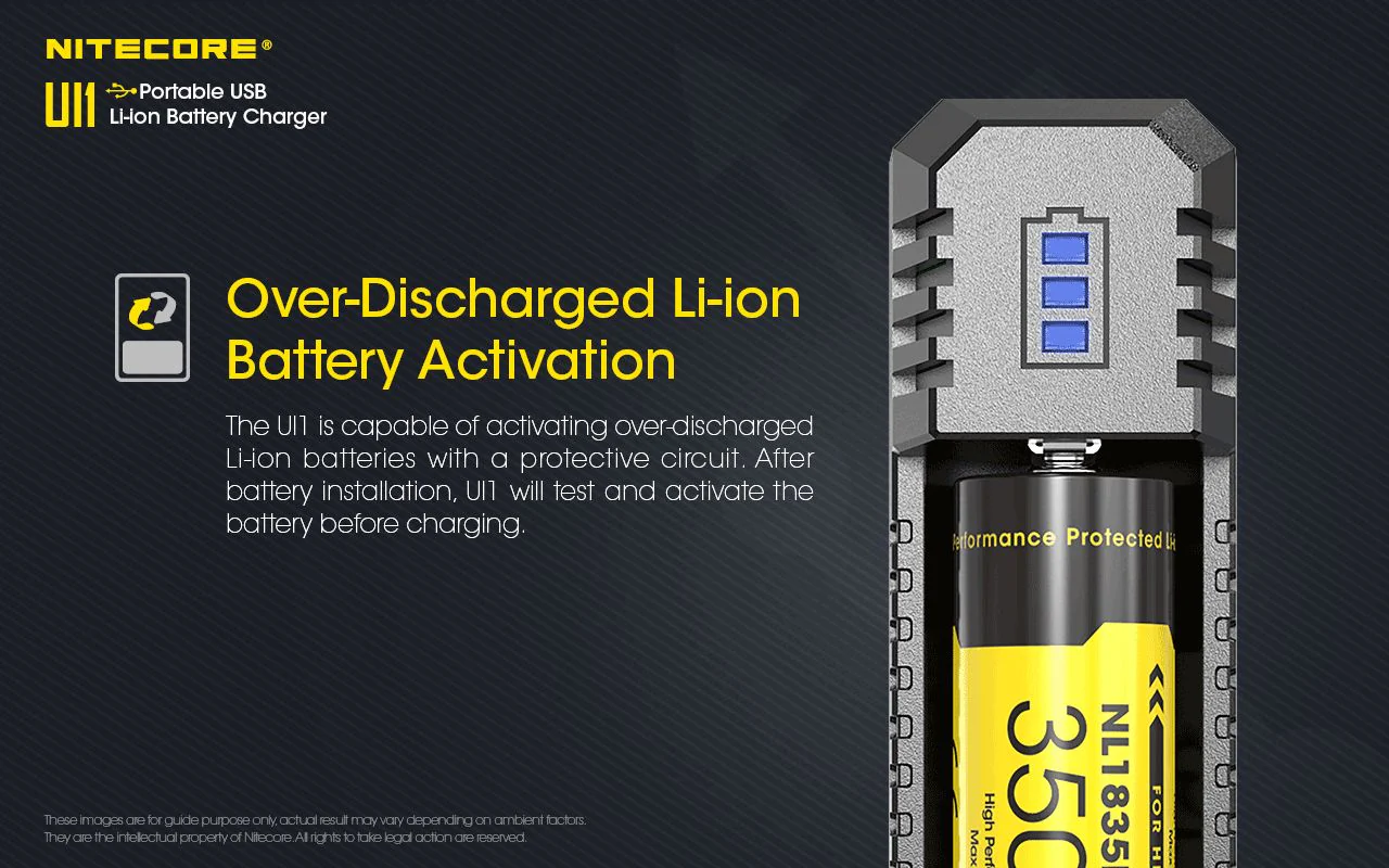 Nitecore - UI1 - Caricabatterie Universale - per Li-ion e IMR 18650, 21700, 14500 e RCR123 - Image 7
