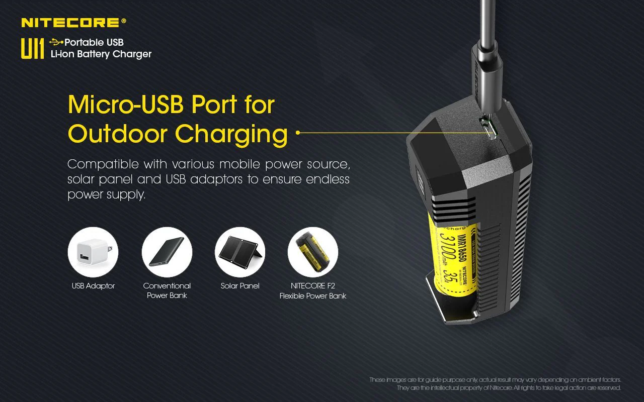 Nitecore - UI1 - Caricabatterie Universale - per Li-ion e IMR 18650, 21700, 14500 e RCR123 - Image 8