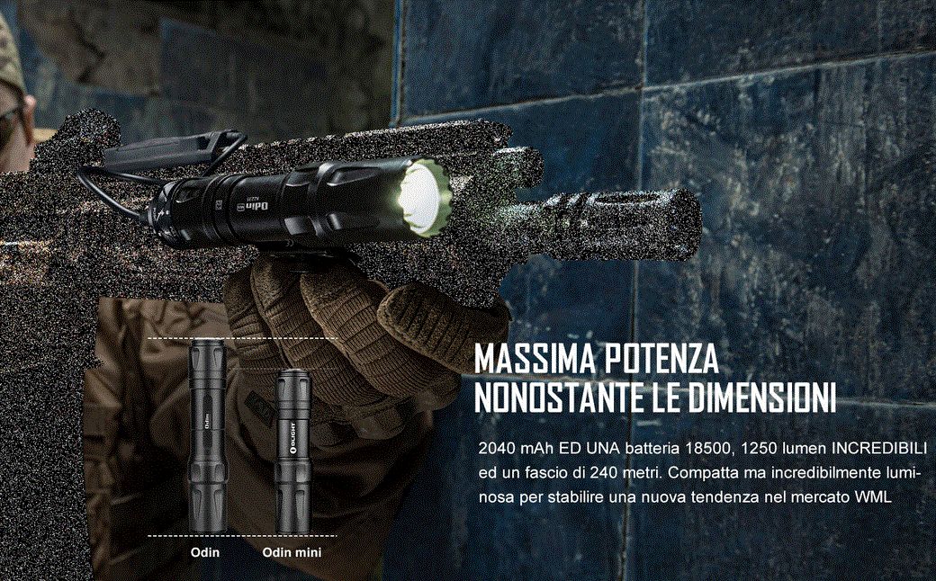 Olight Odin Mini Torcia Tattica 1250 Lumen | Supporto M-LOK Incluso - Image 10