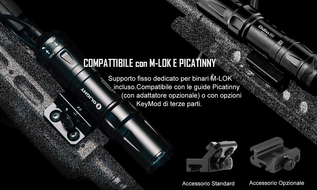 Olight Odin Mini Torcia Tattica 1250 Lumen | Supporto M-LOK Incluso - Image 11