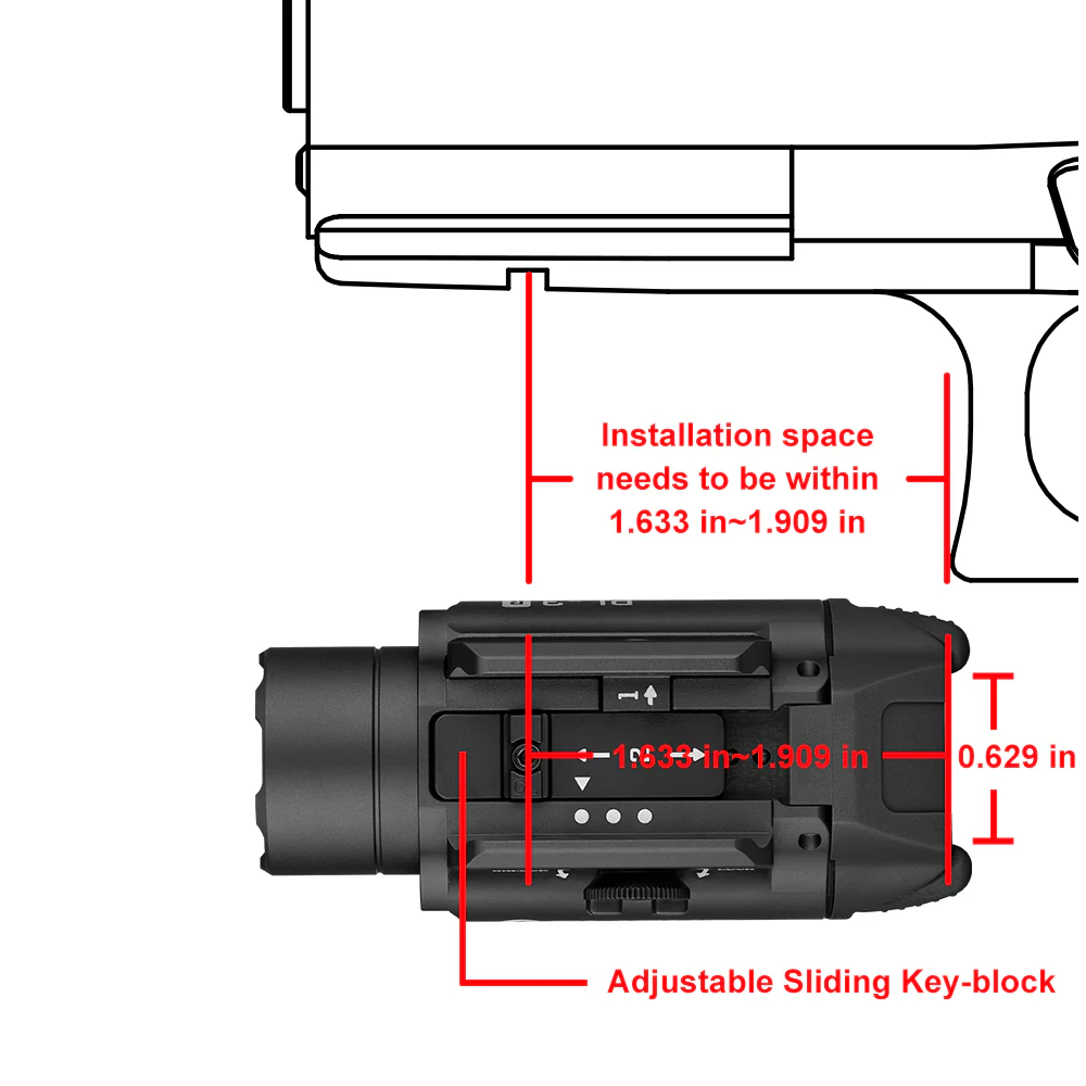Olight - PL-3R Valkyrie Rechargeable Rail Mounted Tactical Light - Image 5