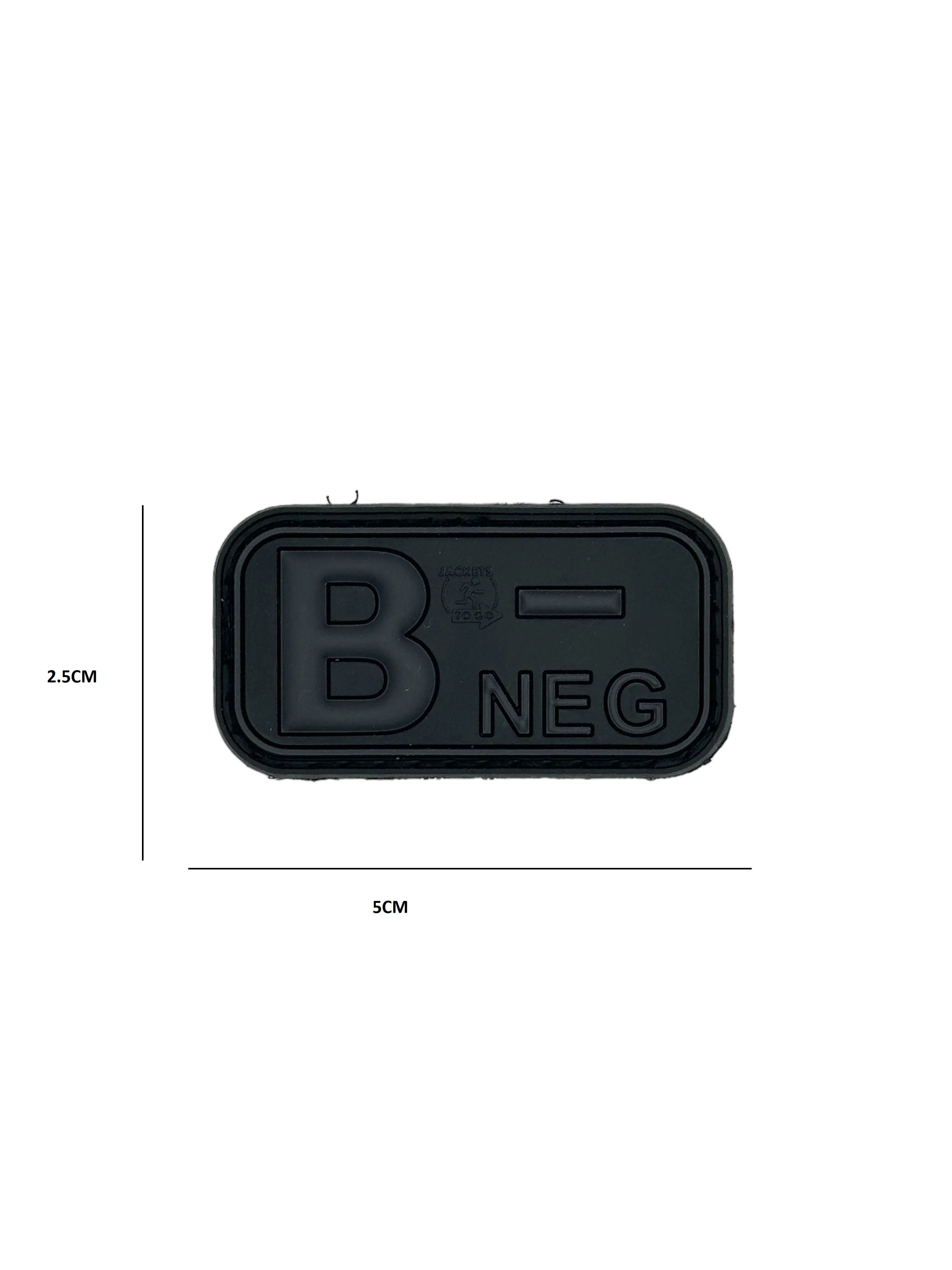 Patch Gruppo Sanguigno B- Grey