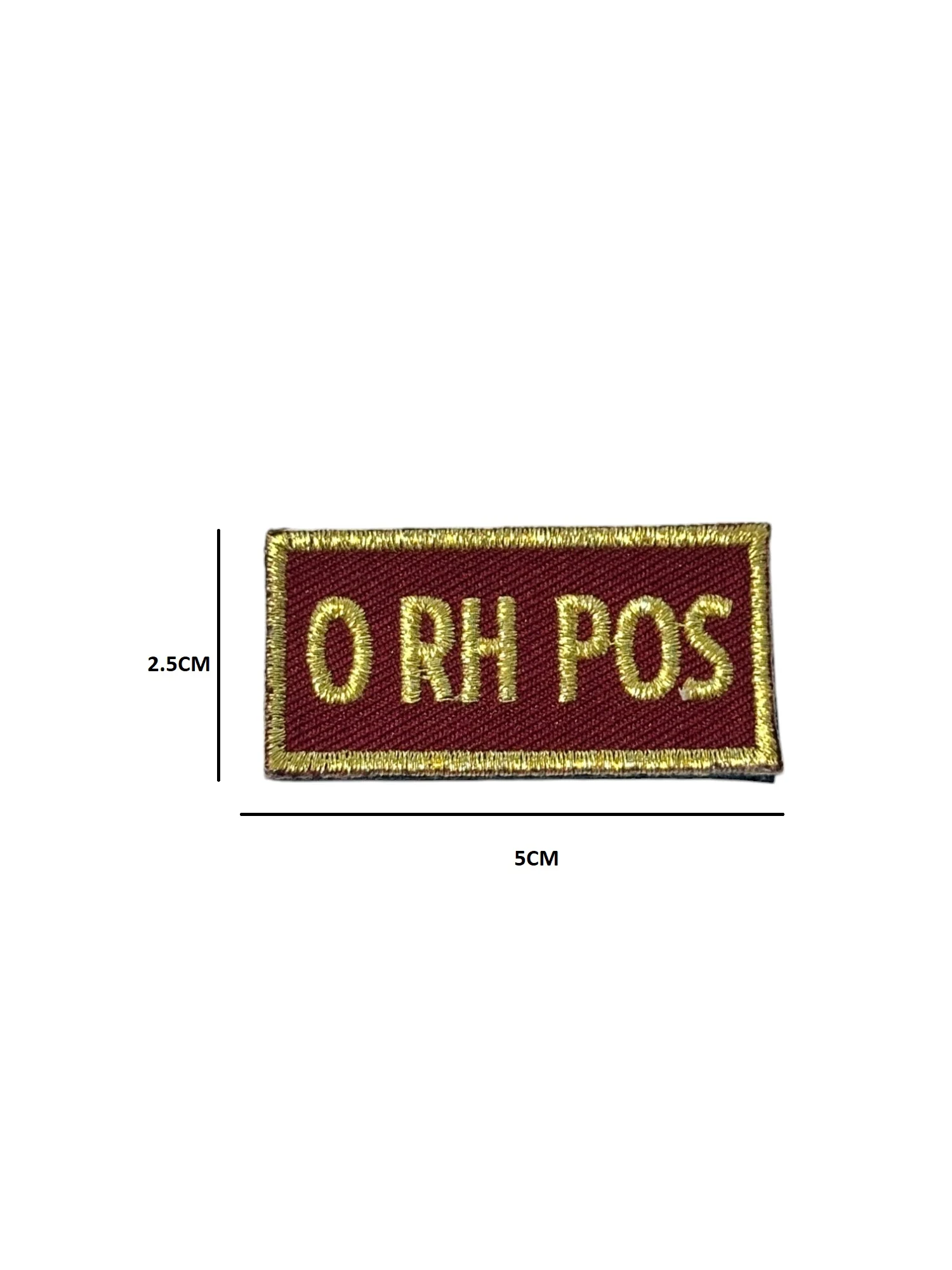 Patch ricamata Gruppo Sanguigno Amaranto/Oro - 0 RH POS