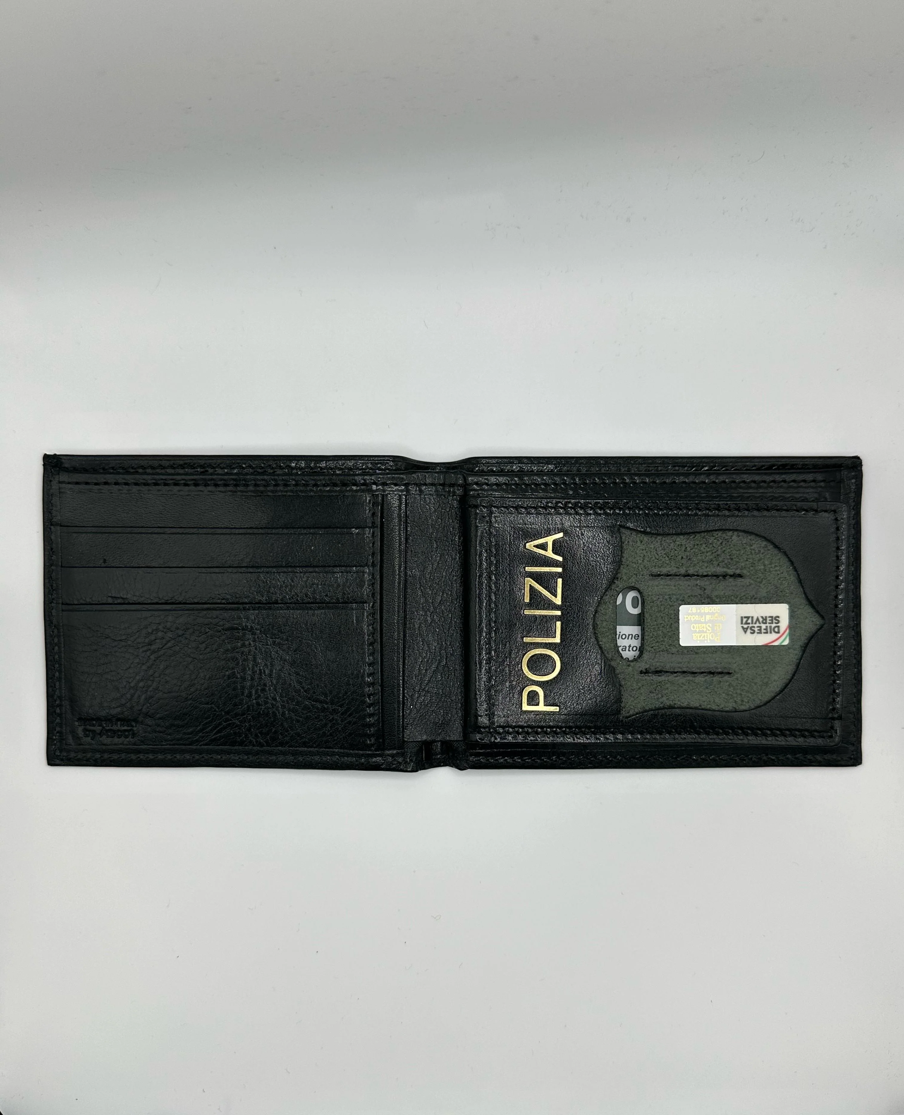 Ascot - Portafoglio in Pelle Nera per Polizia di Stato con Patta Staccabile - Image 2