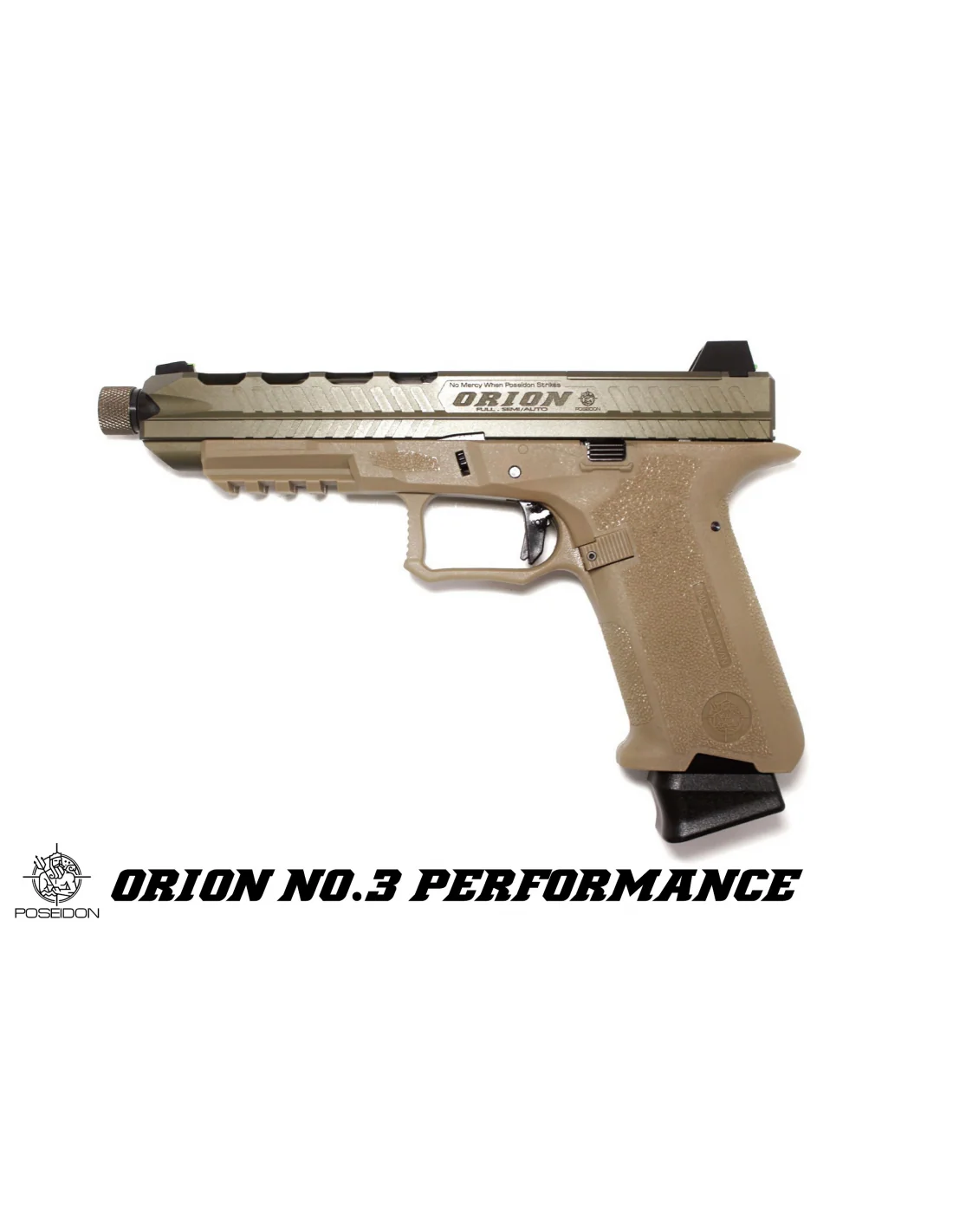 POSEIDON - Orion No.3-Performance Airsoft GBB Pistol (Tan) - Alluminium - Image 2