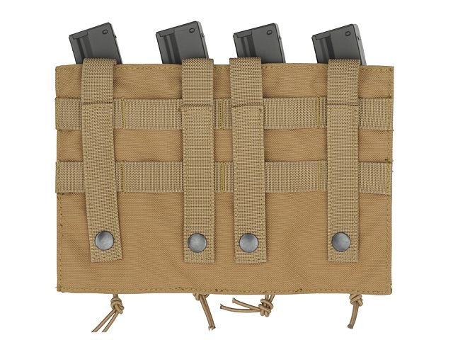 Quadrupla Porta Caricatori da MP5/SMG Molle - Coyote - Image 2