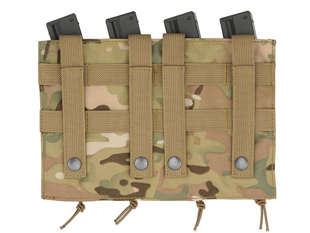 8Fields - Quadrupla Porta Caricatori da MP5/SMG Molle - Multicam - Image 2