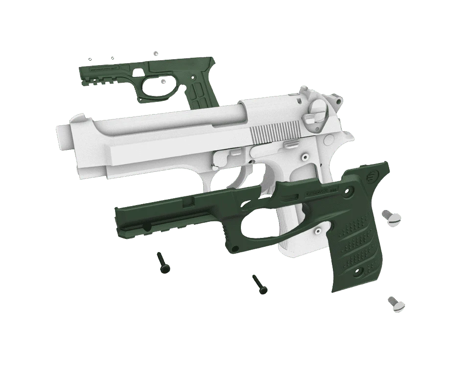 Recover® BC2 Beretta Grip & Rail System for the Beretta 92 M9 - Image 3