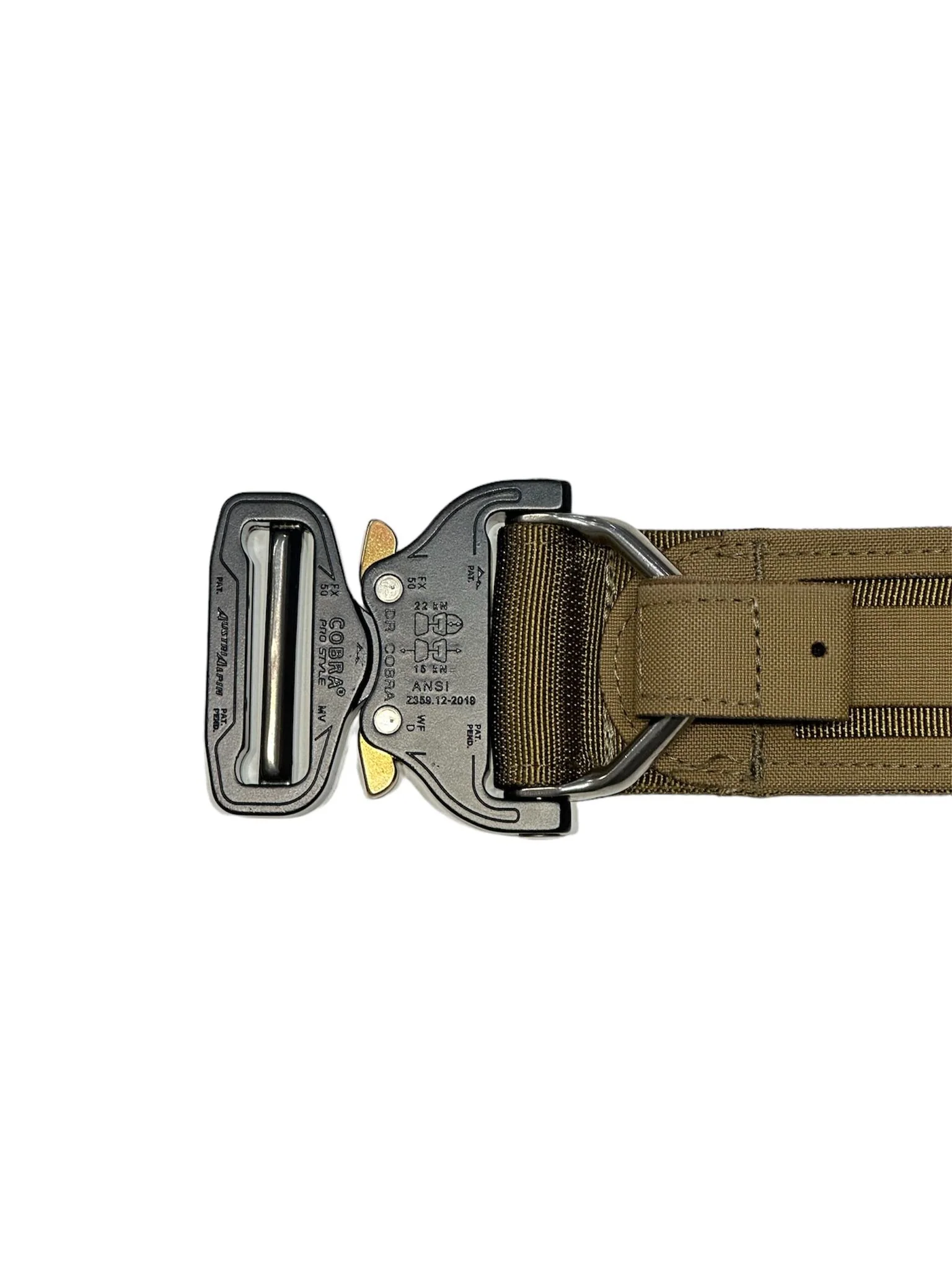 MODULAR SHOOTING BELT 2” D-ring Modular Shooting Belt Laser Cut V2 - Coyote Tan - Image 3
