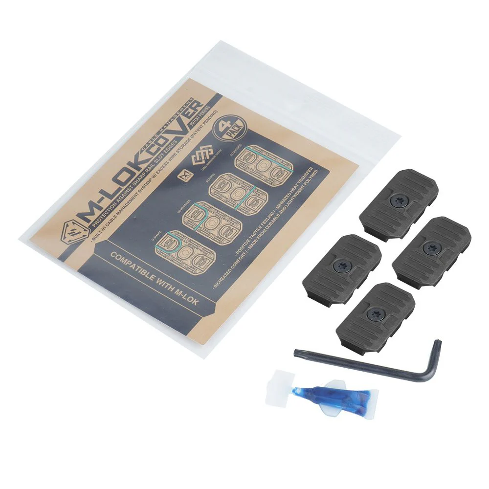 Strike Industries - M-Lok Covers with Cable Management System - Short - 4 pcs. - Black - Image 3