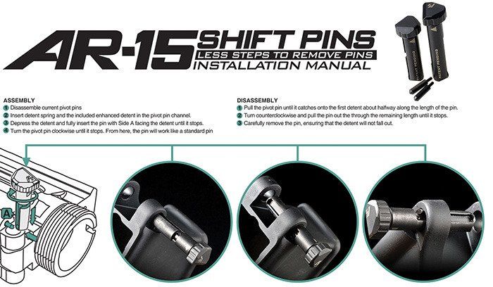 Strike Industries - Shift Pins for AR-15 - Black - Image 5