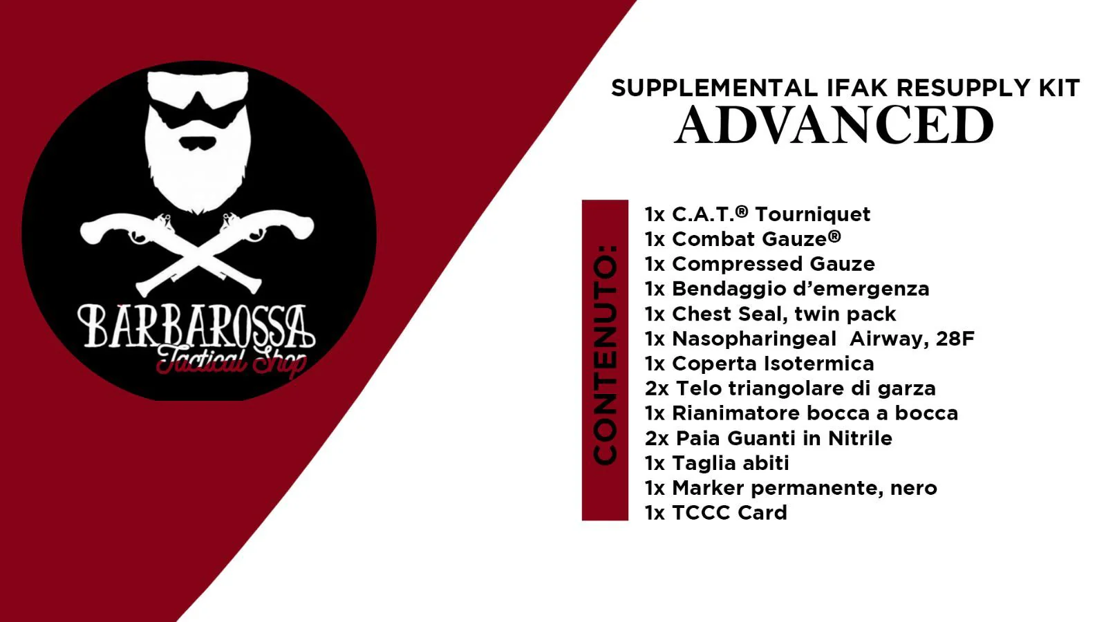 SUPPLEMENTAL IFAK RESUPPLY KIT - ADVANCED