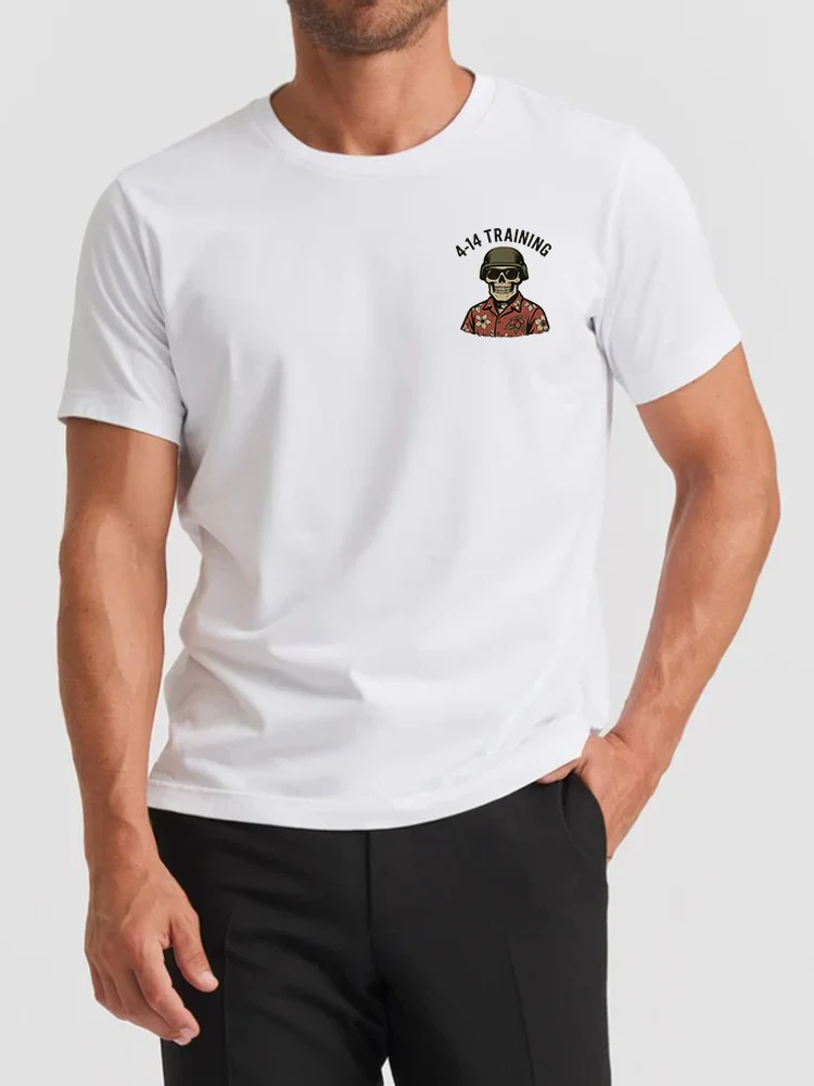 4-14 - T-shirt "Calm Waters Hard Men" - White - Image 2