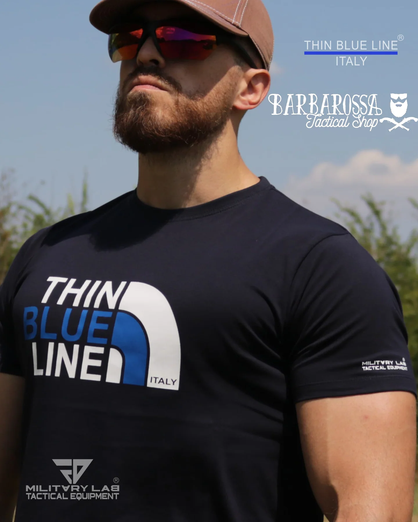 T-shirt Thin Blue Line Italy® FN 01 Blue Navy - Image 2