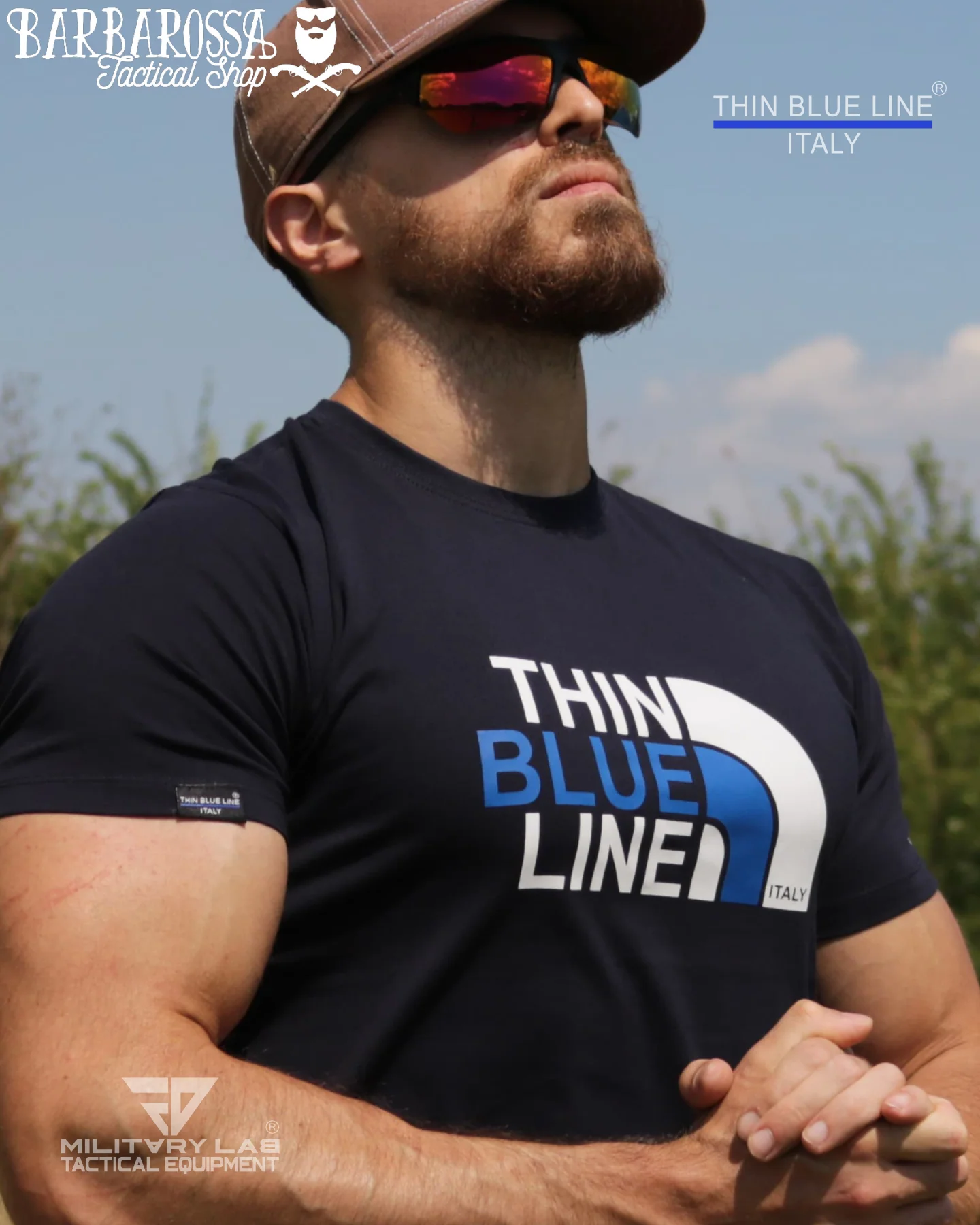 T-shirt Thin Blue Line Italy® FN 01 Blue Navy - Image 3