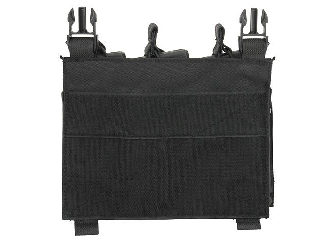 8Fields - Tasca Tripla Porta Caricatore 5.56/9mm a Pannello - Black - Image 3